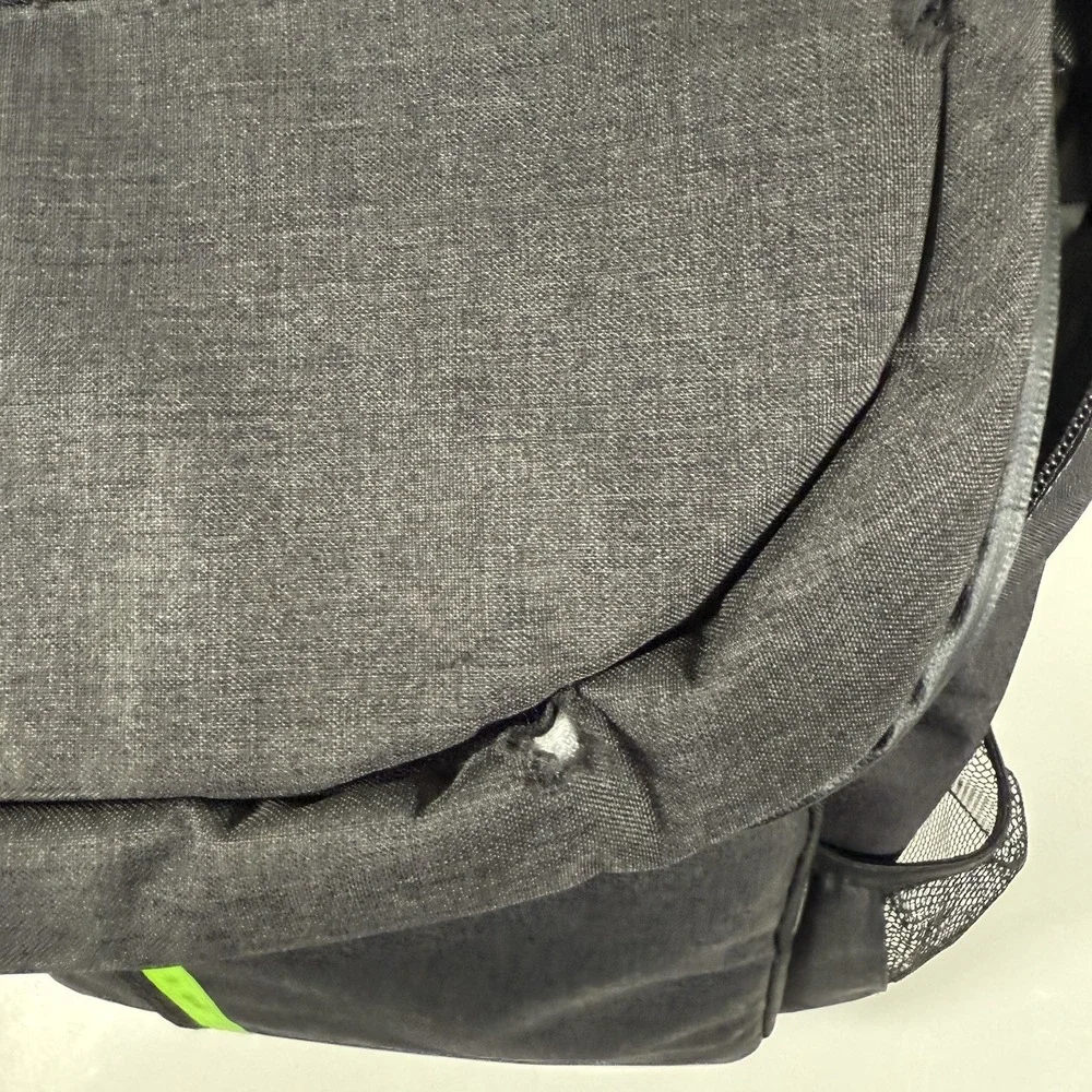 SEEHONOR Insulated Cooler Backpack Large Gray Neon Green Hiking Picnic